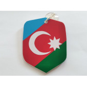 Dekor Levha AZERBAYCAN BAYRAĞI Vantuzlu (10X7,5CM) Azerbaycan Cam Süsü, Asma Süs - 1