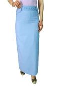 Kadın Mavi Kumaş Uzun Etek ERM159 thumbnail 1