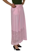 Kadın Pembe Piliseli Uzun Etek MNLS86997 - 6