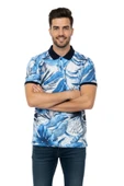 Erkek Yaprak Baskılı Polo Yaka Tişört BGL-ST00528 thumbnail 4