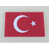 AY YILDIZ 9x6cm YAPIŞTIRMALI DÖRT KÖŞE (PANJUR ARMASI) TÜRK BAYRAĞI, AY YILDIZ ARMASI, AY YILDIZ LOGO - 1