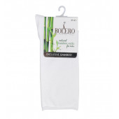 Bolero Yazlık Şık %80 Bambu Roll Top Lastiksiz Kadın Beyaz Bambu Soket Çorap - 4