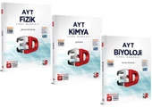 3D Yayınları AYT Fen Bilimleri Soru Bankası Seti Fizik Kimya Biyoloji - 1