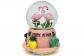 Flamingo Müzikli Püskürtmeli Kar Küresi - 2