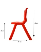 1.Kalite Kırılmaz Çocuk Sandalyesi – Kreş ve Anaokulu Sandalyesi Kırmızı thumbnail 2