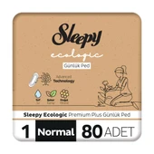 Sleepy Ecologic Premium Plus Günlük Ped Normal 80 Adet Ped - 1