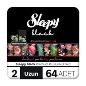 Sleepy Black Premium Plus Günlük Ped Uzun 64 Adet Ped - 1