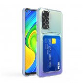 Xiaomi Redmi Note 11 Pro 5G Kılıf Kartlıklı Şeffaf Card Holder Clear Silikon Kapak - 2