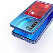 Xiaomi Redmi Note 8 Kılıf Kartlıklı Şeffaf Card Holder Clear Silikon Kapak - 4
