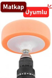 Bondit Turuncu Oto Pasta Cila Parlatma Polisaj Süngeri 150mm + Matkap Aparatı - 1