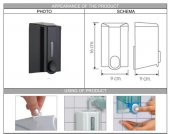 Omnipazar Vialli S2B Sıvı Sabun Dispenseri Aparatı Siyah 500 ml - 2