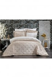 Valeria Lüx Nakışlı Çeyiz Paketi 9 Parça Cappucino thumbnail 3