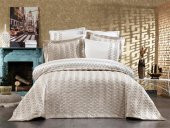 Dolce Lüx Nakışlı Çeyiz Paketi 9 Parça Cappucino - 1