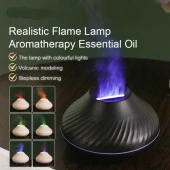 Aroma Difüzör Gece Işığı 3D Volkanik Alev Nemlendirici Buhar Makinesi 130ML. thumbnail 1