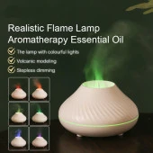 Aroma Difüzör Gece Işığı 3D Volkanik Alev Nemlendirici Buhar Makinesi 130ML. thumbnail 2