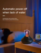 Aroma Difüzör Gece Işığı 3D Volkanik Alev Nemlendirici Buhar Makinesi 130ML. thumbnail 9