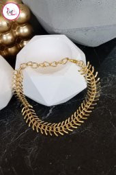 Çelik Tek Sıra Kararmaz Kalın Zincir Gold Halhal 23 cm - 1