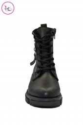 Kadın Fermuar Aksesuarlı Bağcıklı Bot - 9