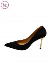 Kadın Yuvarlak Topuk Düz Saten Stiletto - 2