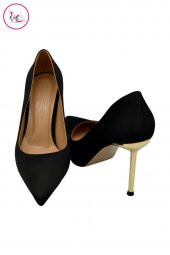 Kadın Yuvarlak Topuk Düz Saten Stiletto - 4