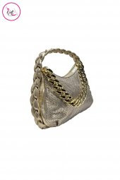 Kadın El Ve Omuz Çantası Taşlı Zincirli - 4