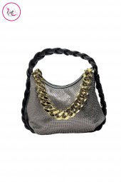 Kadın El Ve Omuz Çantası Taşlı Zincirli - 8