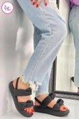 Vera masaj Çift Taban Lastikli kadın Sandalet - 5