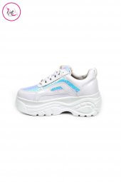 Rona Beyaz Pullu Kalın Tabanlı Kadın Sneaker - 2