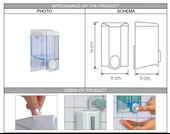 Omnipazar Vialli S2T Sıvı Sabun Dispenseri Aparatı Şeffaf 500 ml - 2
