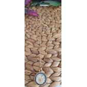 Bronz Doğal Çiçek Kolye - 1