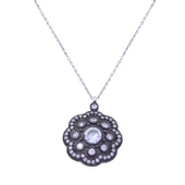Taşlı Gümüş Kolye - 1