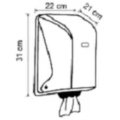 Omnipazar Vialli OG1T İçten Çekmeli Kağıt Havlu Dispenseri  Şeffaf Transparan - 2