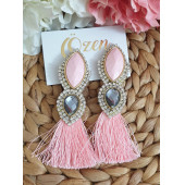 Pembe Püskül Küpe - 1