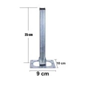 Sofra Ayağı Metal Çinko Katlanır Yer Sofrası Sini Altı 25 Cm - 2