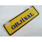 DEKOR SARI PLAKA - ORJİNAL (22x7,5cm) vantuzlu Pleksi (Dekor Levha) DEKOR PLAKA thumbnail 1