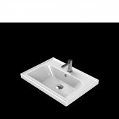 Turkuaz Cerastyle Frame Etajer Uyumlu Damlalıklı Lavabo 65x45 cm - 2