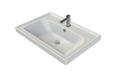 Turkuaz Cerastyle Frame Etajer Uyumlu Damlalıklı Lavabo 65x45 cm - 3