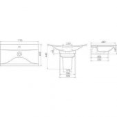 Turkuaz Cerastyle Bella Tezgah Üstü Lavabo 70x45 cm - 3