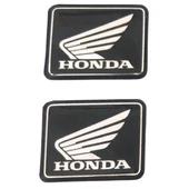 Honda Kare Küçük Universal Siyah-Gümüş Damla Stiker 2'Li - 1