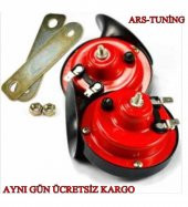 HER ARACA UYGUN ÇİFTLİ DA DAT KORNA 12V SALYANGOZ KORNA - 1
