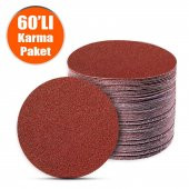 Cırt Zımpara 125 mm Spiral Avuç Taşlama (Karma Paket) 60 Adet - 2