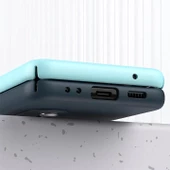 Samsung Galaxy Z Flip 3 Katlanır 2 Renkli Parmak Tutuculu Deri+Silikon Kılıf - 5