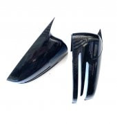 Mercedes Benz için W176 W246 W204 W212 W221 C117 X204 X156 Batman Yarasa  ayna kapağı piano black - 4