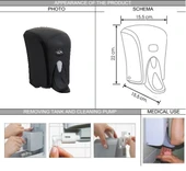 Omnipazar Vialli S6MB Medical Sıvı Sabun Dispenseri 1000 ml Siyah - 2