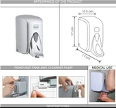 Omnipazar Vialli S5MC Medical Sıvı Sabun Dispenseri 500 ml Gri - 2