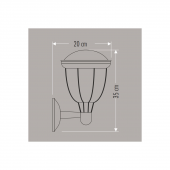CATA CT-7019 TORİNO BAHÇE ARMATÜRÜ (APLİK)(E27) - 3