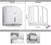 Omnipazar Vialli KH300 Z Katlı Kağıt Havlu Dispenseri 300'lü Beyaz - 2