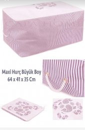 VİOLET BÜYÜK BOY MAVİ ÇİZGİLİ BASKILI YORGAN HURCU 64CM41CM35CM - 1