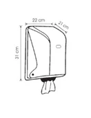 Omnipazar Vialli OG2 İçten Çekmeli Kağıt Havlu Dispenseri Beyaz - 2