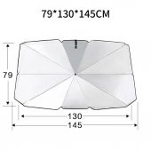 Araç Oto Güneşlik Katlanabilir Şemsiye Ön Cam Güneşlik 145cm-79cm - 4